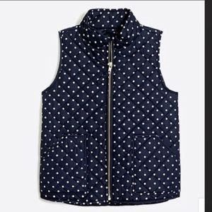 J. Crew Crewcuts Navy White Polka Dot Vest
